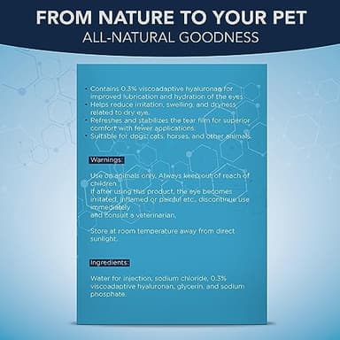 NOVEHA Pet Gel Eye Drops with 0.3% Viscoadaptive Hyaluronan | Eye Solution for Severe Dry Eyes - Long Lasting Hydration, Reduces Nuisance, Swelling & Dryness - Eye Lube for Dogs and Cats (2x10mL) - Image 6