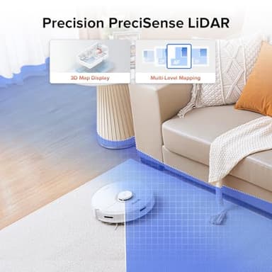 roborock Q7 Max Robot Vacuum and Mop Combo, 30-Level Water Flow Control, 4200Pa Suction, PreciSense LiDAR Navigation, No-Go Zone, No-Mop Zone, App & Voice Control, Ideal for Pet Hair - Image 4