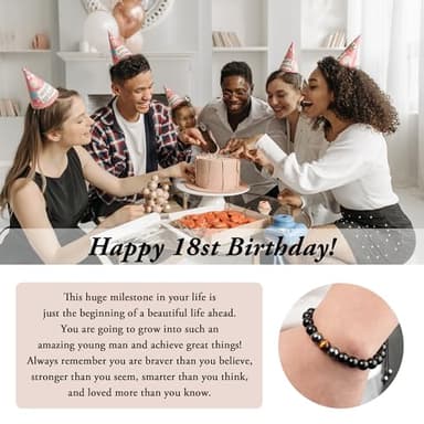 Sereney Happy 18th Birthday Gifts for Boys as 18th Birthday Decorations for Boys,Triple Protection Bracelet as Cool Gifts for 18 Year Old Boy Birthday Gifts for Him Men Son Male Grandson Friend Nephew - Image 2