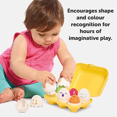 TOMY Toomies Hide & Squeak Eggs Toddler Toys - Matching and Sorting Games - Toddler Sensory Toys for Hand Eye Coordination and Color Recognition - Ages 6 Months and Up - Image 3