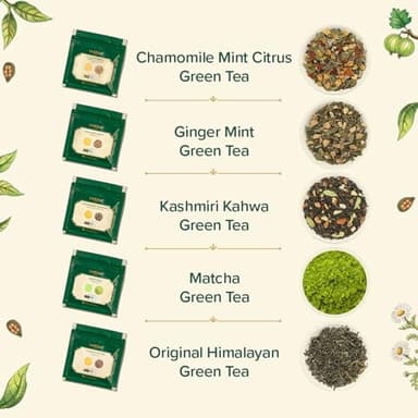 VAHDAM, Assorted Green Tea Loose Leaf Tea Gift Set (10 Flavors) Gift Ideas for Women & Men | Exotic Himalayan Green Tea Blends | Resealable Ziplock Pouch | Gifts for Him/Her - Image 3