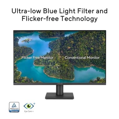 ASUS 24” 1080P Eye Care Monitor (VA249QG) - IPS, Full HD, 99% sRGB, Frameless, 120Hz, Adaptive-Sync, 1ms, Speakers, HDMI, DisplayPort, VGA, Low Blue Light, Flicker Free, Wall Mountable, 3 yr Warranty - Image 5
