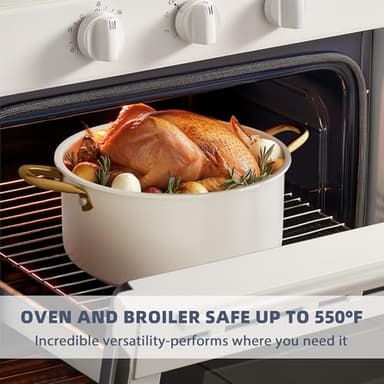 Pots and Pans Set Non Stick - VONIKI Ceramic Cookware Set with Cooking Utensils Set, Non Toxic Kitchen Cookware Sets Dutch Oven Pot with Lid Saucepan Set Sauté Pan Frying Pan Set for Cooking Gifts - Image 6