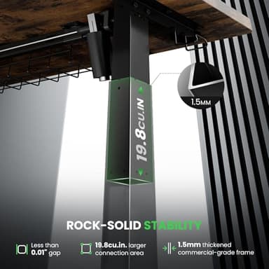 SIAGO Electric Standing Desk Adjustable - 48 x 24 Inch Sit Stand up Desk with Cable Management - 3 Memory Preset Adjustable Height Table - Image 2