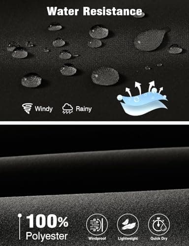 TBMPOY Men's Lightweight Jackets Casual Windbreaker Stylish Light Fall Spring Golf Work Dress Business Black XL - Image 2