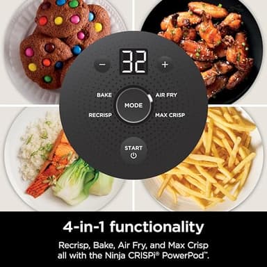 Ninja Crispi Air Fryer, Microwave, Freezer & Dishwasher Safe, Non Toxic Glass Portable Cooking System, 4 QT & 6 Cup Glass Containers with Storage Lids, Easy Meals, Air Fry, Bake, Stone, FN101ST - Image 8