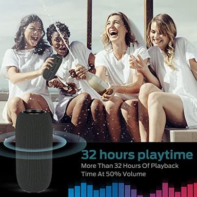 Monster S320 Bluetooth Speaker, 40W True Wireless,360° Stereo Sound Effect,IPX7 Waterproof, 32 Hour Playing Time,Suitable for Outdoor Portable Speaker,Black. - Image 6