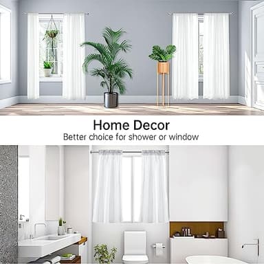 BRIOFOX Shower Curtain Rod Adjustable 32-61 Inch, Spring Tension Shower Rod No Drilling Non Slip, Chrome - Image 6