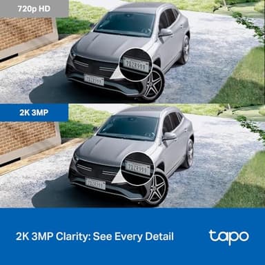 Tapo 2K 3MP Pan/Tilt Indoor/Outdoor Security Camera, Free Person/Baby Cry Detect & Motion Track, 360° Track, Color Night Vision, SD/Cloud Storage, Works w/Alexa & Google Home, HybridCam 360 - Image 3