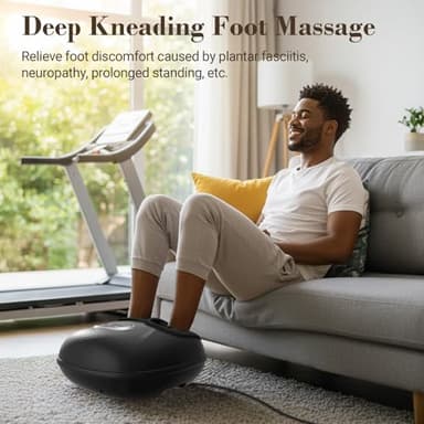 CuPiLo Foot Massager FSA Eligible HSA, Feet Massager with Heat for Plantar Fasciitis Relief, 5 Levels Compression & Vibration Massage for Neuropathy, Thanksgiving Gifts for Women Men, Fits Up to 13" - Image 6