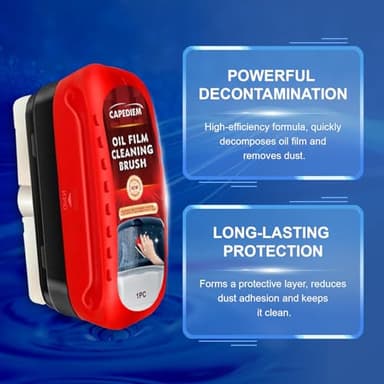 CAPEDIEM NEW Automotive Oil Film Cleaning Brush for Car Windows, Glass Cleaning Board, Car Windshield Cleaner, Suitable for Windshield Glass Oil Film Remover - Image 3