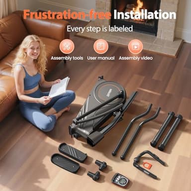 Niceday Elliptical Machine, Elliptical Trainer for Home with Hyper-Quiet Magnetic Driving System, 16 Resistance Levels, 15.5IN Stride, 400LBS Weight Capacity - Image 7