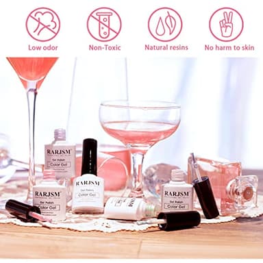 RARJSM Pearl Gel Nail Polish Set 6 Colors Pearlescent Shell Glitter White Gold Pink Green Purple Shimmer Mermaid Nail Gel Polish Soak Off Curing Requires Swirl Thread Effect DIY Manicure Use - Image 6