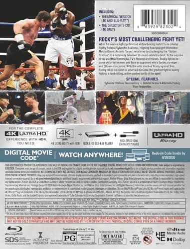 Rocky Balboa Theatrical & Director's Cut (4K Ultra HD + Blu-Ray + Digital) Steelbook - Image 3