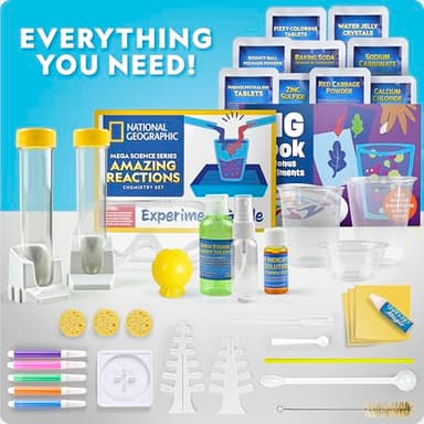 National Geographic Amazing Chemistry Set - Chemistry Kit with 45 Science Experiments Including Crystal Growing and Reactions, Science Kit for Kids, STEM Gift for Boys and Girls (Amazon Exclusive) - Image 4
