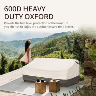 Bestalent Patio Furniture Covers Waterproof,Outdoor 3-Seater Sofa Cover Fits up to 79W x 38D x 35H inches - Image 3