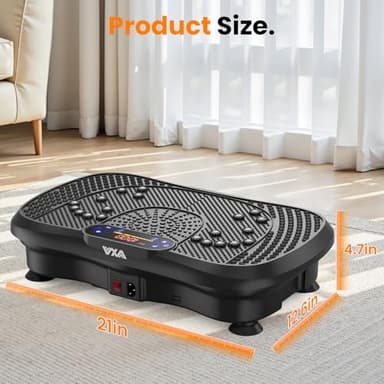 AXV Vibration Plate Fitness Platform Exercise Machine Vibrating Lymphatic Drainage Shaking Full Body Shaker Workout Vibrate Stand Shake Board Sport Gym for Weight Loss Fat Burner for Women Men - Image 9