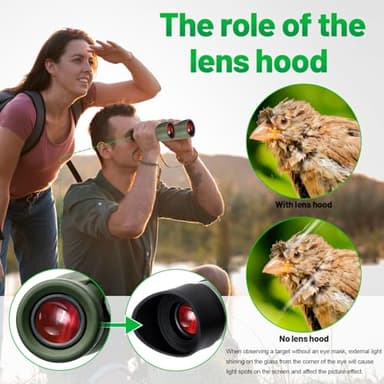 OPTIVORA 16x53 Binoculars for Adults High Powered with BAK4 Lens Can be Used as Binoculars for Bird Watching,Stargazing or Hunting.Package Also Includes Smartphone Adapter and Compass, etc - Image 3