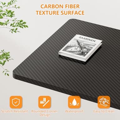 HOMIDEC Standing Desk, 32 Inch Portable Small Desk Adjustable Height, Rolling Home Office Desks with Wheels, Sit Stand Desk for Bedroom Walking Pad Home Office Small Space, Black - Image 5