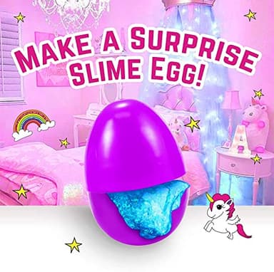GirlZone Sparkly Unicorn Egg Surprise Slime Kit for Girls, Sensory Toys for Kids, Create Cloud Slime & Magical Unicorn Slime, Ideal Arts and Crafts Easter Gift for Kids Aged 7-12 Years Old - Image 3