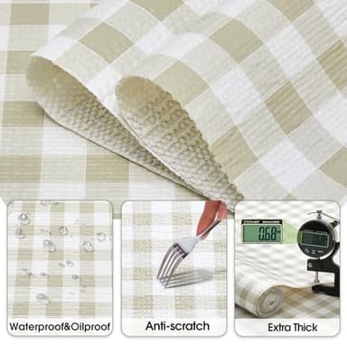 Beautysaid Shelf and Drawer Liner for Kitchen Cabinet, Non Adhesive Non Slip Shelf Paper Waterproof Washable Thickened for Dresser Pantry Shelve Bathroom Protector Liner(Checkered,12 in x 10 FT) - Image 5