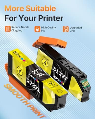 E-Z Ink (Remanufactured 273 Ink Cartridge Replacement for Epson 273xl T273XL to use with XP-520 XP-600 XP-610 XP-620 XP-800 XP-810 XP-820 (5 Pack-Black, Cyan, Magenta, Yellow, Photo Black) - Image 5