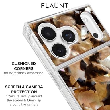Flaunt Official Square Protective Case - Compatible with iPhone 17 Pro Max - Compatible with MagSafe & Wireless Charging - Drop-Tested & Shockproof - (Brown Abalone) - Image 5