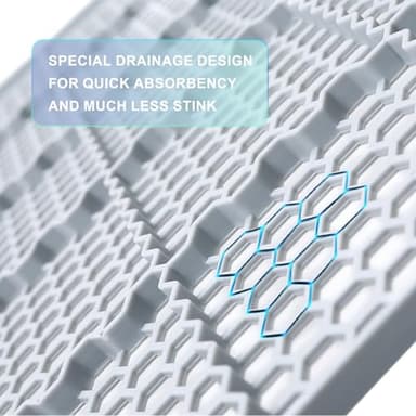 HQ4us Dog Grass Pad with Tray Medium 31”×21” Dog Litter Box Toilet with 2×Artificial Grass for Dogs with Hemmed Edge, Pee Pads for Dogs, Realistic, Less Stink, Potty for Balcony - Image 5