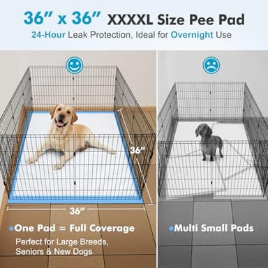 Gimars 4XL 36"x36" Thicken Heavy Absorbent Dog Pads 100 Pack - Jumbo Disposable Wee Wee Pads Quick Dry Leakproof Pee Pads for Dogs, Cats, Rabbits Pets - Image 2