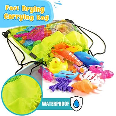 Goody King Magnetic Fishing Game Pool Toys for Kids - Bath Outdoor Indoor Carnival Party Water Table Toys Fish for Kids Age 3 4 5 6 Years Old 2 Players Gift (Large) - Image 3