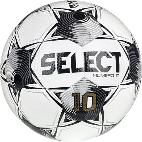 SELECT Numero 10 Soccer Ball, White/Black NFHS V25, Size 5 - Image 1