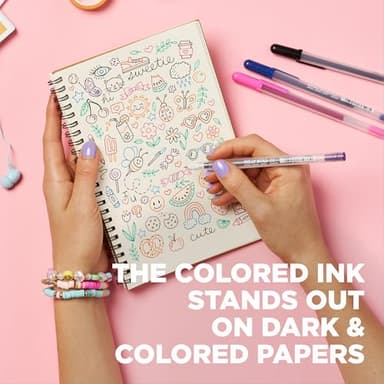 SAKURA Gelly Roll Gel Pens - Gift Set - Ink Pen Set - Art DIY Projects - Assorted Point Sizes with Storage Case - Assorted Colored Ink with Special Effects - 74 Pack - Image 3