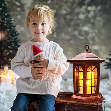 Solar Outdoor Waterproof Hanging Lantern, Yard Decorative Solar Lights PVC Upgrade 3 LED Flickering Flameless Candle Decorative Lights for Garden(Garden Candle) - Image 8