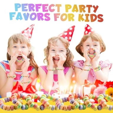 Candy Bracelets - Bulk Case 864 Pcs, Individually Wrapped - 2.5 Inch Candy Jewelry Bracelets, Stretchable, Edible, Colorful Fruit Flavor Rainbow Candies for Novelty Party Favor Supplies & Goodie Bags - Image 5