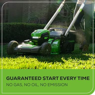 Greenworks 80V 21" Brushless Cordless (Self-Propelled) Lawn Mower (LED Headlight + Aluminum Handles), (2) 4.0Ah Batteries and Rapid Charger Included (75+ Compatible Tools) - Image 5