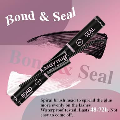 Mayhug Lash Extension Kit 144 Pcs, 3D Lash Clusters 8-18/D Curl Wispy Lash Clusters with 10ml Bond and Seal Waterproof, 5ml Lash Remover, Lash Tweezers Eyelash Extensions Kit at Home (Prism Kit) - Image 5