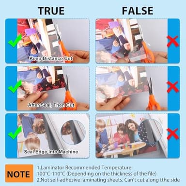 FURWEY 200 Pack Laminating Sheets, 3 mil, 8.9" x 11.4" Thermal Laminating Pouches Lamination Sheet Paper for Laminator, Clear, Letter Size, Office and School Supplies - Image 6