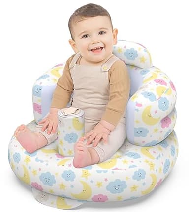 Colplay Inflatable Baby Seat, Inflatable Infant Chair for Babies 3-36 Months, Blow Up Baby Chair with Build in Air Pump, Toddler Floor Seats for Sitting Up, Super Quick Inflate & Deflate - Image 1