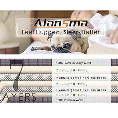 ALANSMA Reversible Weighted Blanket for All Season, Luxury Velvet, Warm and Cool, Adult 15Lb Green Weighted Blanket, Enjoy Sleeping Anywhere(Light Green,60"x80" 15lbs) - Image 5