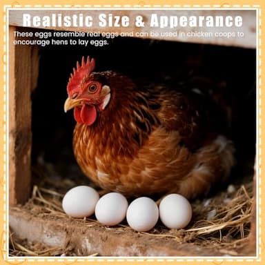 SallyFashion Wooden Fake Eggs for Nesting Boxes, 9 PCS White Easter Eggs for Craft Pretend Play Kitchen Accessories for Toddler Kids - Image 5