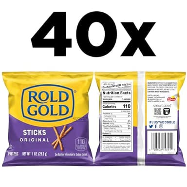 Rold Gold Pretzels, Sticks, 1 Ounce (Pack of 40) - Image 2