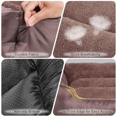 Dog Bed for Large Dogs, Rectangle Washable Orthopedic Pet Bed, Soft Sleeping Puppy Bed, Durable Dog Sofa with Anti-Slip Bottom - Image 4