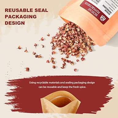 52USA Szechuan Peppercorns, Authentic Sichuan Peppercorns 8OZ, Mala Pepper, Unique Numbing, Essential for Mapo Tofu, Kung Pao Chicken, Asine Cusine, Sichuan Red Peppercorn, Whole Chinese Peppercorn - Image 4