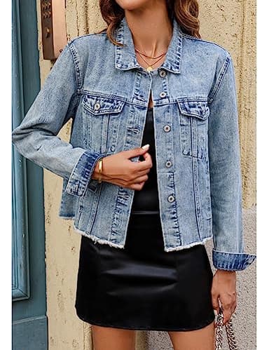Luvamia Women's Trendy Fall Jacket - Blue Denim Blazer, Size X-Large (Fits 16/18) - Image 6