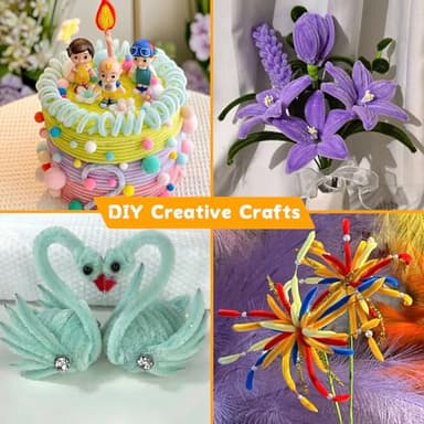 300 PCS Pipe Cleaners, Multi-Color Chenille Stems, Pipe Cleaners Craft, 20 Assorted Colors Pipecleaners for Art and Craft Supplies DIY Projects (12 inch x 6 mm) - Image 7