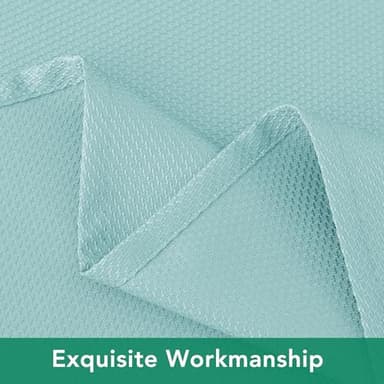 Biscaynebay Square Tablecloth 70x70 Inch-Auqa Blue Card Fabric Table Cover-Folding Table Cloths Linen Water Resistant Washable for Kitchen Dining Picnic Patio Outdoor Party Restaurant Tables - Image 4