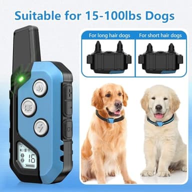Shock Collar for Dogs, Dog Training Collar with Remote Control for 2 Dogs, 3 Training Modes with Beep, Vibration and Satic, Waterproof, Rechargeable E Collar for Large Medium Small - Image 7