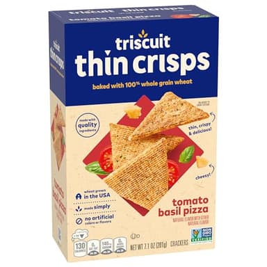 Triscuit Thin Crisps Tomato Basil Pizza Whole Grain Wheat Crackers, Lunch Snacks, Bulk Snack Crackers, 6-7.1 oz Boxes - Image 12