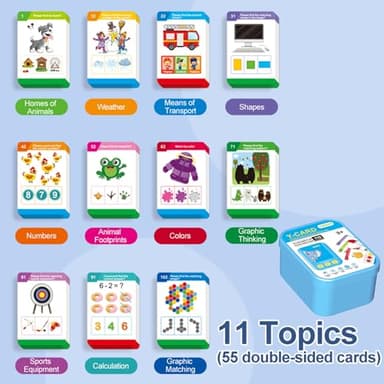 Toddler Flash Cards for Logical Thinking & Basic cognition，Parent-Child Interaction Toys for 3 4 5 6 Year Old Boys Girls，Learning Educational Montessori 110 Children's Questions， Kids Gifts, Medium - Image 4