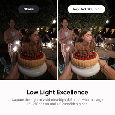 Insta360 GO Ultra Standard Bundle Midnight Black - Tiny Hands-Free 4K Cam, Lightweight & Portable, Low Light Excellence, Mount Anywhere, FlowState Stabilization, 200 Min Battery Life - Image 5